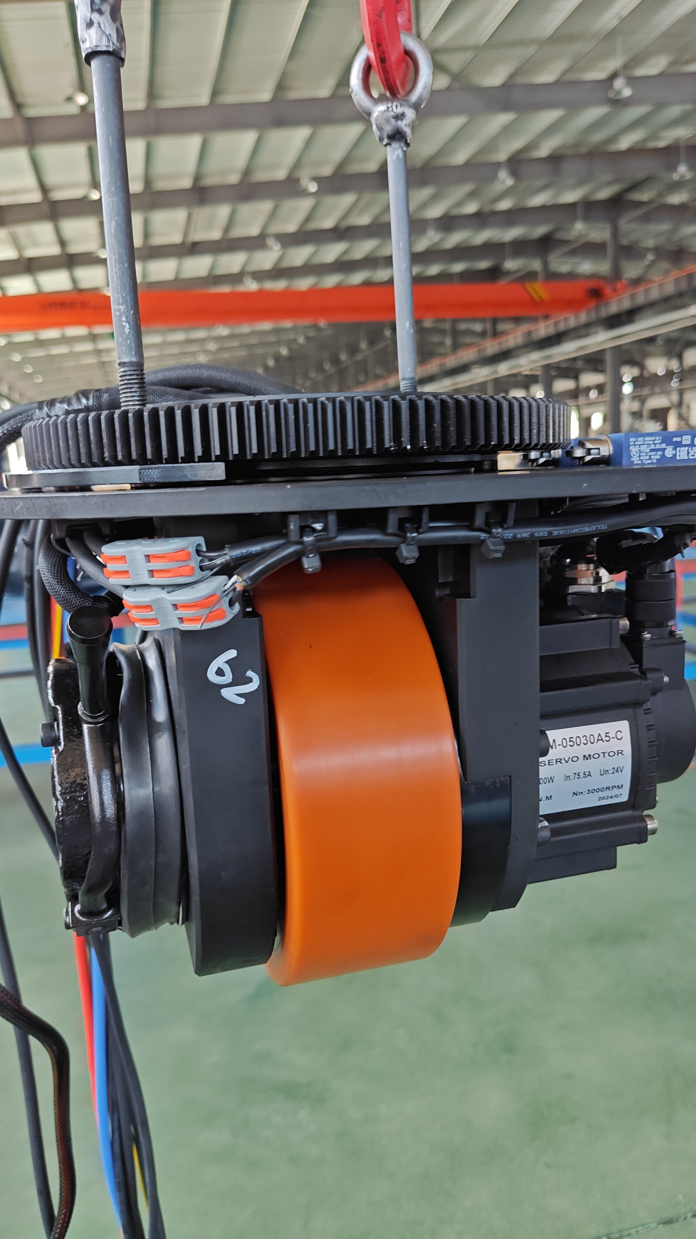 2200w integrated horizontal steering wheel with load of 2000kg for heavy agv robots