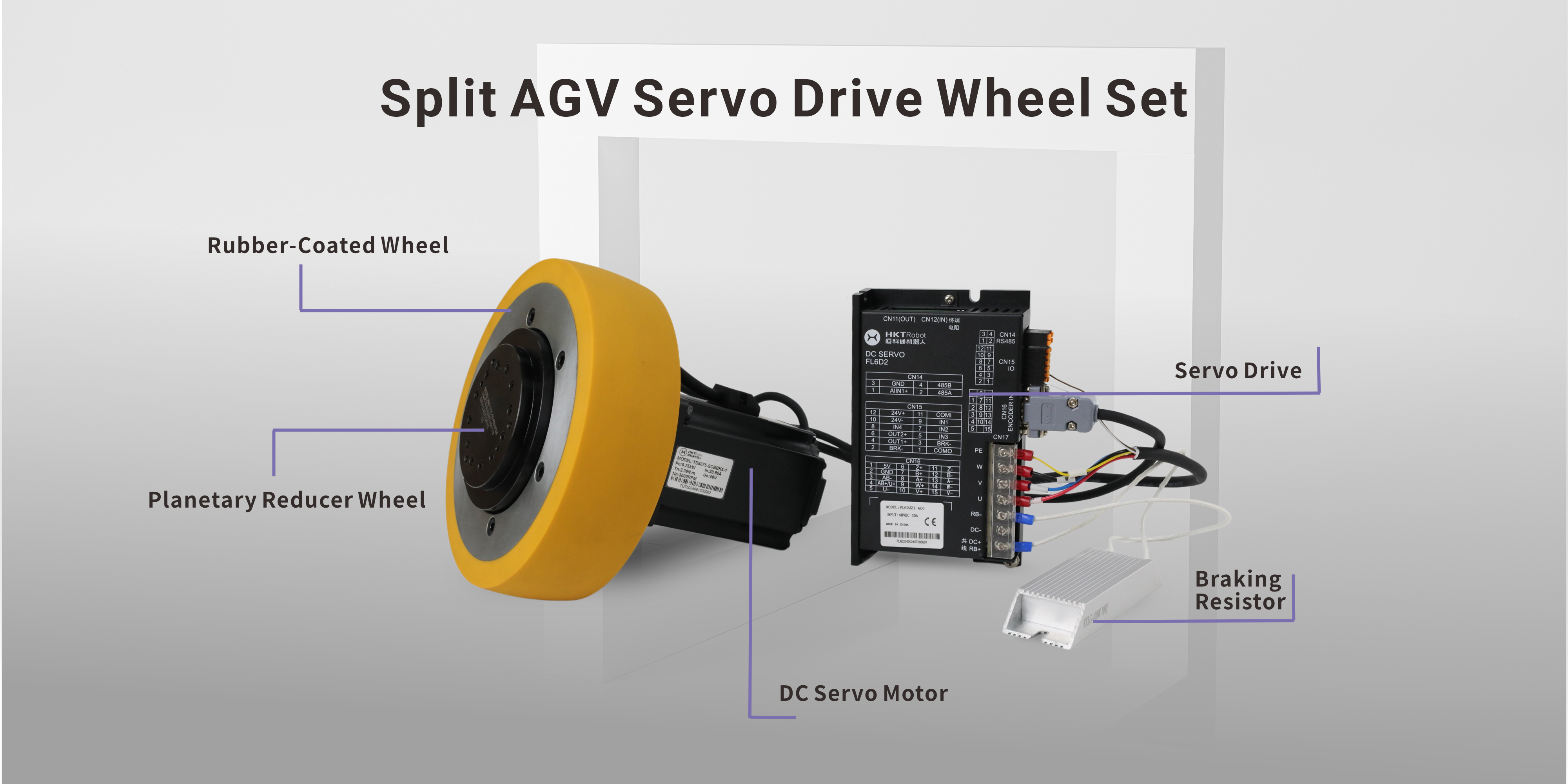 split agv servo drive wheel set